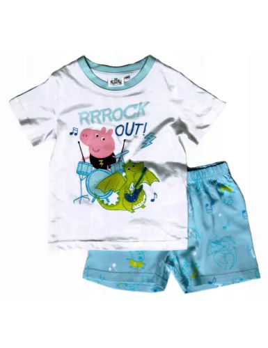 Peppa malac Rock Out White gyerek rövid pizsama 4 év / 104 cm