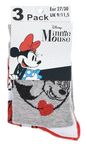 Disney Minnie Bow Red gyerek zokni 31/34
