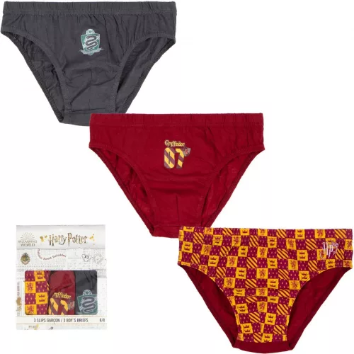 Harry Potter Gryffindor gyerek fehérnemű, alsó 3 darab/csomag 6 - 8 év / 116 - 128 cm
