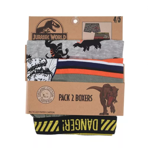 Jurassic World Danger Green gyerek boxeralsó 2 darab/csomag 6 - 8 év / 116 - 128 cm