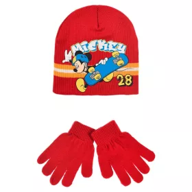 Disney Mickey Skate Red gyerek sapka + kesztyű szett 54 cm