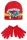 Disney Mickey Skate Red gyerek sapka + kesztyű szett 54 cm