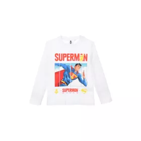 Superman White gyerek hosszú póló, felső 4 év / 104 cm