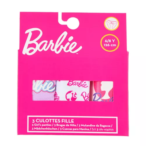 Barbie Pink Shadow gyerek fehérnemű, bugyi 3 darab/csomag 6 - 8 év / 116 - 128 cm