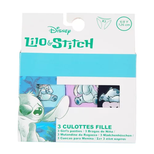 Disney Lilo és Stitch, A csillagkutya Alien gyerek fehérnemű, bugyi 3 darab/csomag 6 - 8 év / 116 - 128 cm