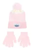 Disney Lilo és Stitch, A csillagkutya Ombre Pink gyerek sapka + kesztyű szett 52 cm