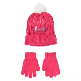 Barbie Pink flitteres gyerek sapka + kesztyű szett 52 cm
