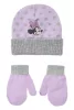 Disney Minnie Dots Purple baba sapka + kesztyű szett 48 cm