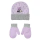 Disney Minnie Dots Purple baba sapka + kesztyű szett 48 cm