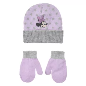 Disney Minnie Dots Purple baba sapka + kesztyű szett 50 cm