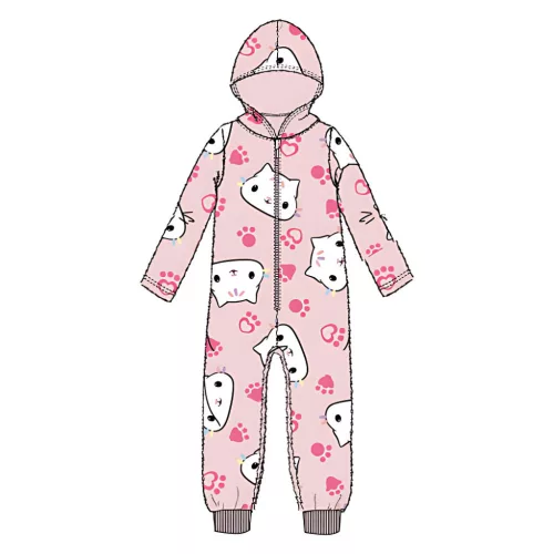 Gabi babaháza Cat Pink gyerek hosszú pizsama, overál 6 év / 116 cm