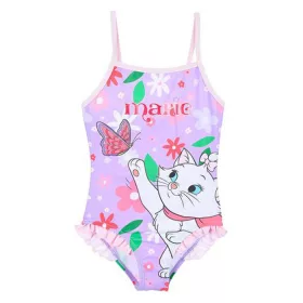   Disney Marie cica Flowers Purple gyerek fürdőruha, úszó 4 év / 104 cm