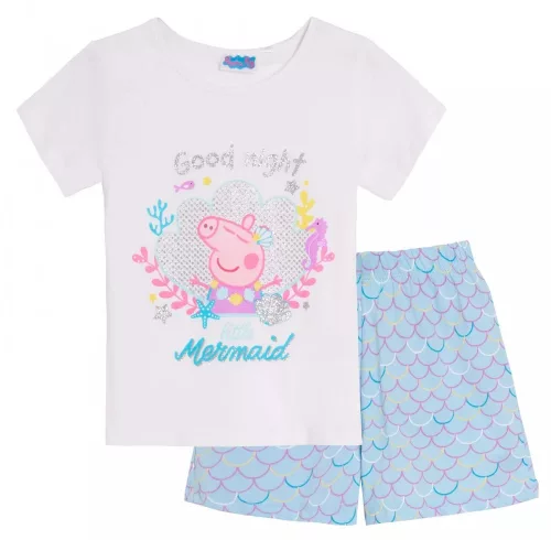 Peppa malac Good Night Mermaid gyerek rövid pizsama 5 év