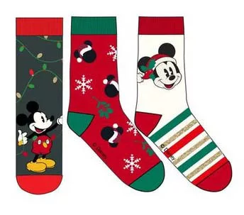 Disney Mickey Santa Hat Karácsonyi férfi Zokni 36/40