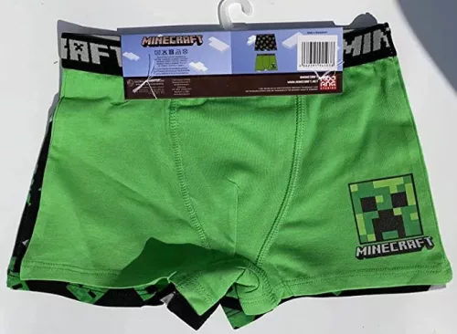 Minecraft Green gyerek boxeralsó 2 darab/csomag 8 év / 128 cm