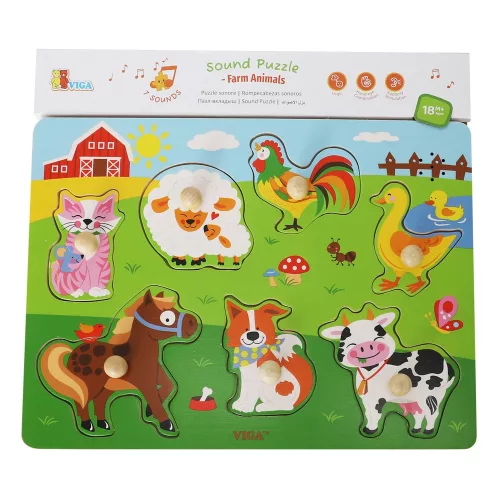Fogantyús puzzle - farmos (hangot adó)