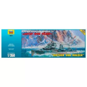   Zvezda German Destroyer Z-17 Diether v.Roeder  1:350 makett hajó (9043)