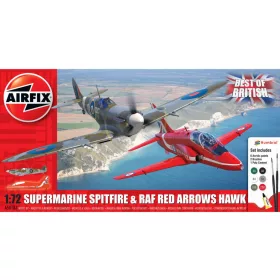   Airfix Best of British Spitfire and Hawk 1:72 makett készlet festékkel, ragasztóval (A50187)