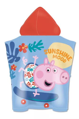 Peppa malac Skateboard strand törölköző poncsó 55x110cm (Fast Dry)