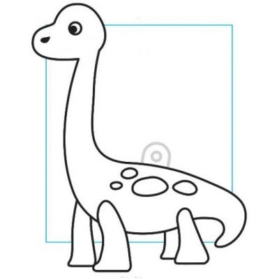 Kifesthető műanyag kép S-es méret - Brachiosaurus