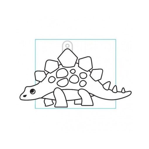 Kifesthető műanyag kép S-es méret - Stegosaurus