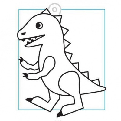 Kifesthető műanyag kép S-es méret - T-Rex