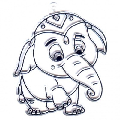 Kifesthető műanyag kép S-es méret - Bébi elefánt