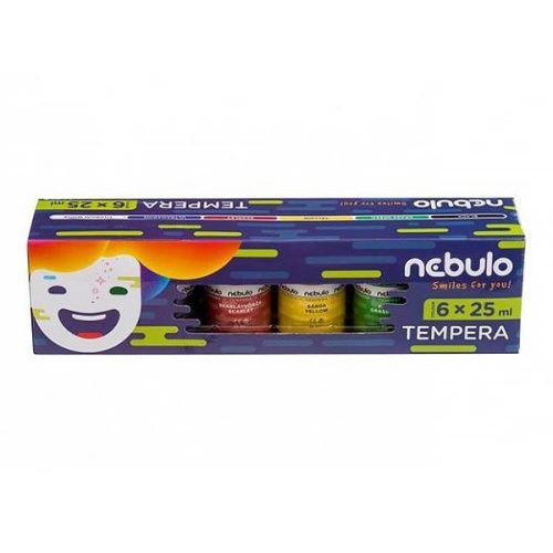 Tempera NEBULO tégelyes 6db-os készlet 25 ml