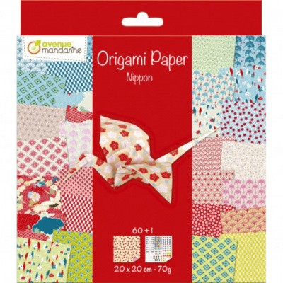 Avenue Mandarine OR514C Origami Paper, Nippon, 20 x 20 cm, 60 sheets, 70g
