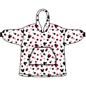   Disney Mickey, Minnie Dots felnőtt belebújós plüss polár takaró, poncsó