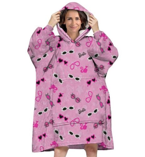 Barbie Glasses felnőtt belebújós plüss polár takaró, poncsó