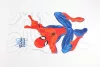 Pókember Superhero Swing fürdőlepedő, strand törölköző 70x140cm (Fast Dry)