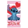 Disney Lilo és Stitch, A csillagkutya Sparkling Heart fürdőlepedő, strand törölköző 70x140cm
