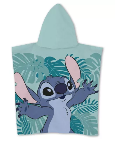Disney Lilo és Stitch, A csillagkutya Leaf strand törölköző poncsó 55x110 cm (Fast Dry)