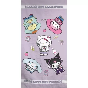   Hello Kitty Friends fürdőlepedő, strand törölköző 90x170cm