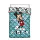 Disney Mickey Pose Blue steppelt ágytakaró, paplan 140x200cm