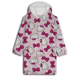   Hello Kitty Bow belebújós plüss polár takaró, poncsó 7-14 év