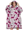 Hello Kitty Bow felnőtt belebújós plüss polár takaró, poncsó