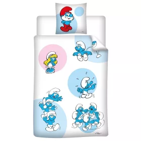 Hupikék törpikék Fun ágyneműhuzat 140×200cm, 63×63 cm