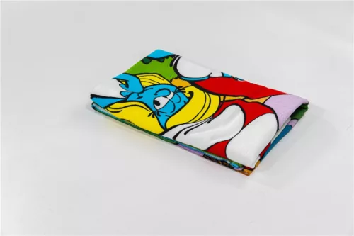 Hupikék törpikék Village Life fürdőlepedő, strand törölköző 70x140cm (Fast Dry)