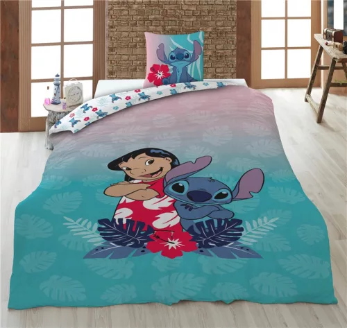 Disney Lilo és Stitch, A csillagkutya Island Friends ágyneműhuzat 140×200cm, 65×65 cm