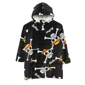   One Piece Skull felnőtt belebújós plüss polár takaró, poncsó