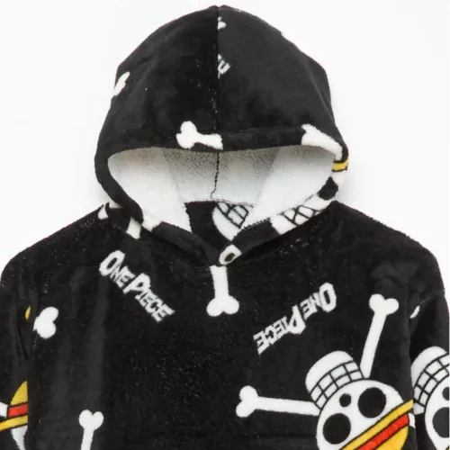 One Piece Skull felnőtt belebújós plüss polár takaró, poncsó