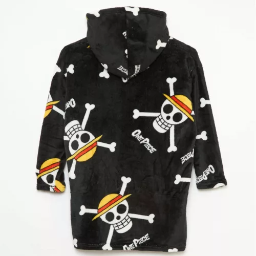 One Piece Skull felnőtt belebújós plüss polár takaró, poncsó