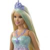 Barbie Dreamtopia hercegnők - Szőke hajú türkíz ruhában