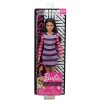 Barbie Fashionista barátnők - Csíkos lila ruhában GYB02 /147/