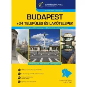   Budapest +34 Település és lakótelep atlasz 1:20 000, 1:10 000