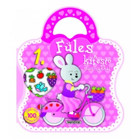   Füles kifestő matricákkal 1. - Bicikli - Több mint 100 db matricával