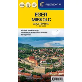 Miskolc, Eger várostérkép 1:17 000/1:12 500 2026