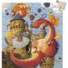 Djeco 7256 Formadobozos puzzle - Vaillant és a sárkány - Vaillant and the dragon